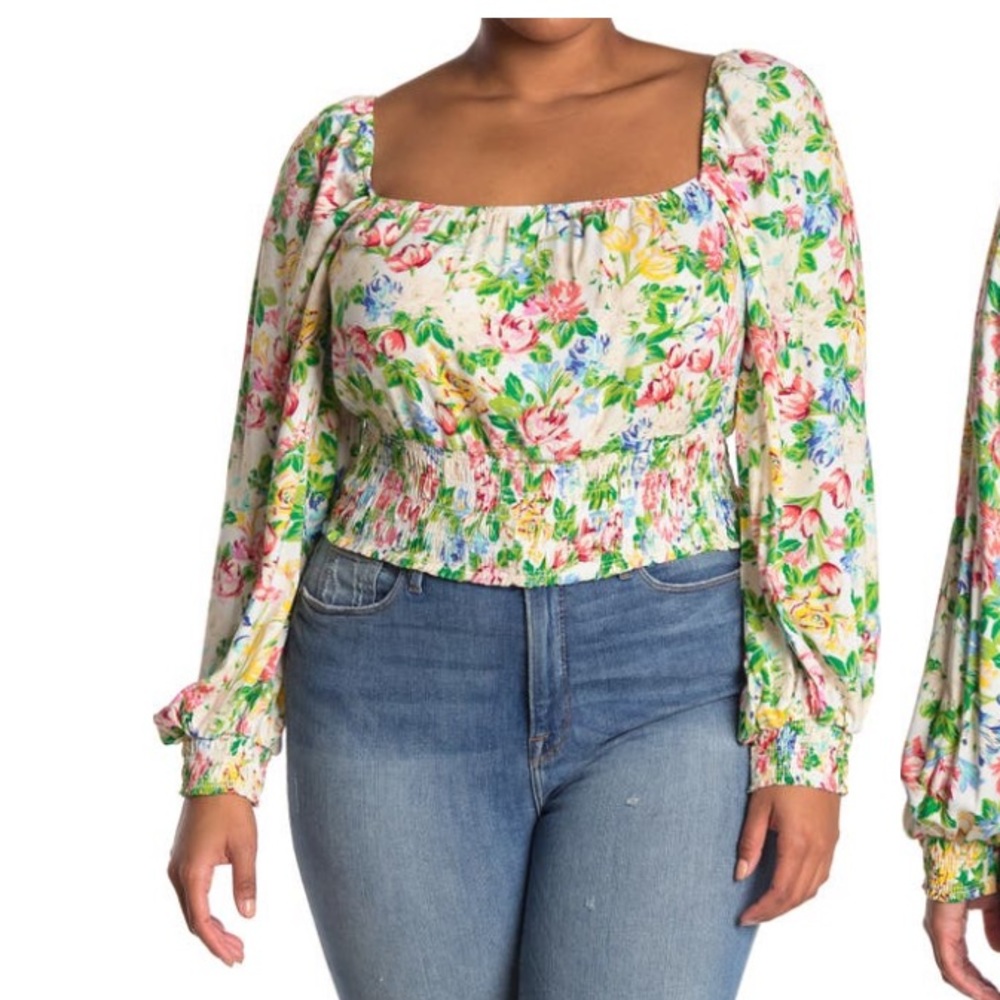 Floral Top Size 1X